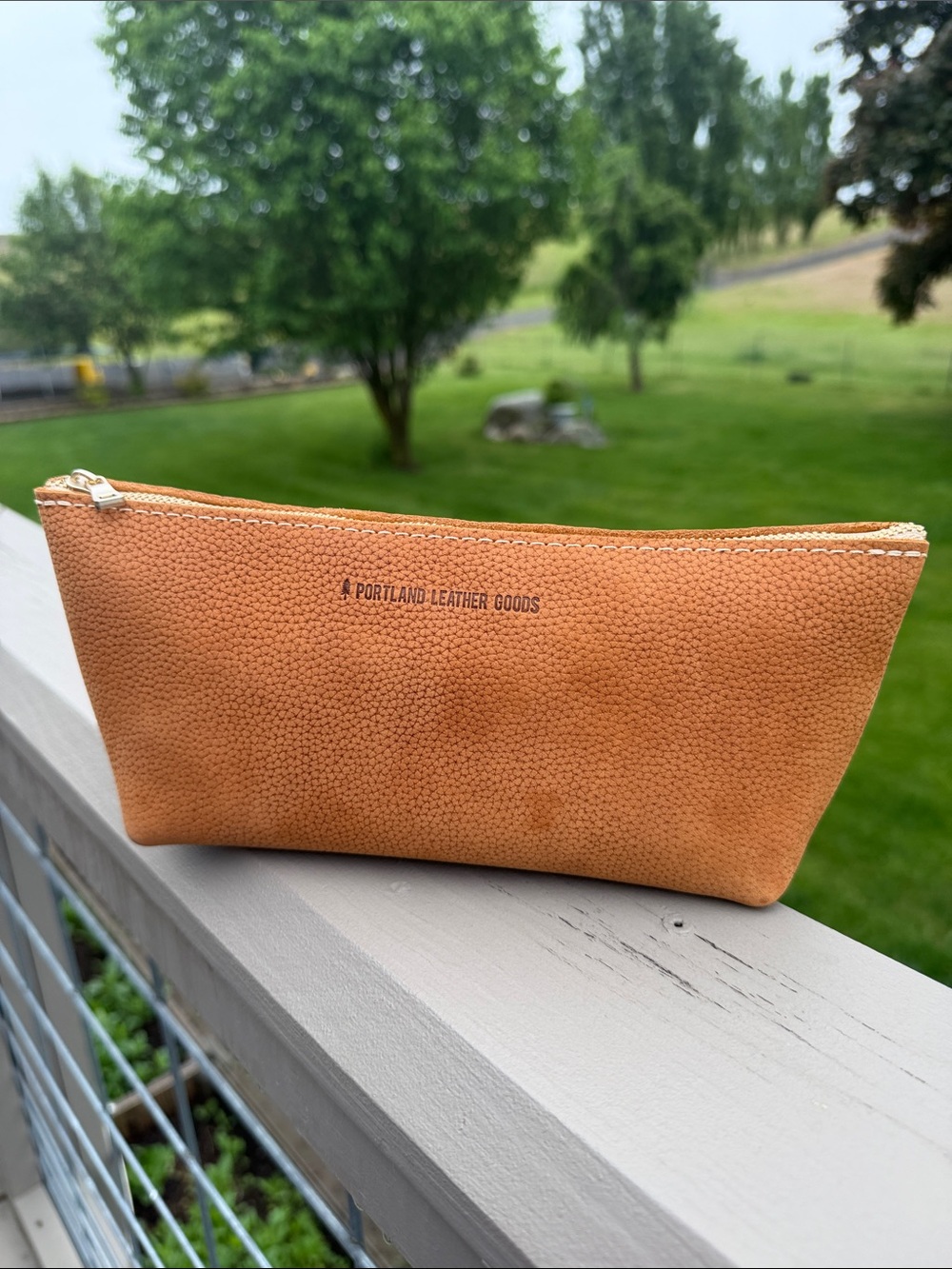 Portland Leather Zip Utility Pouch - Floater Peach